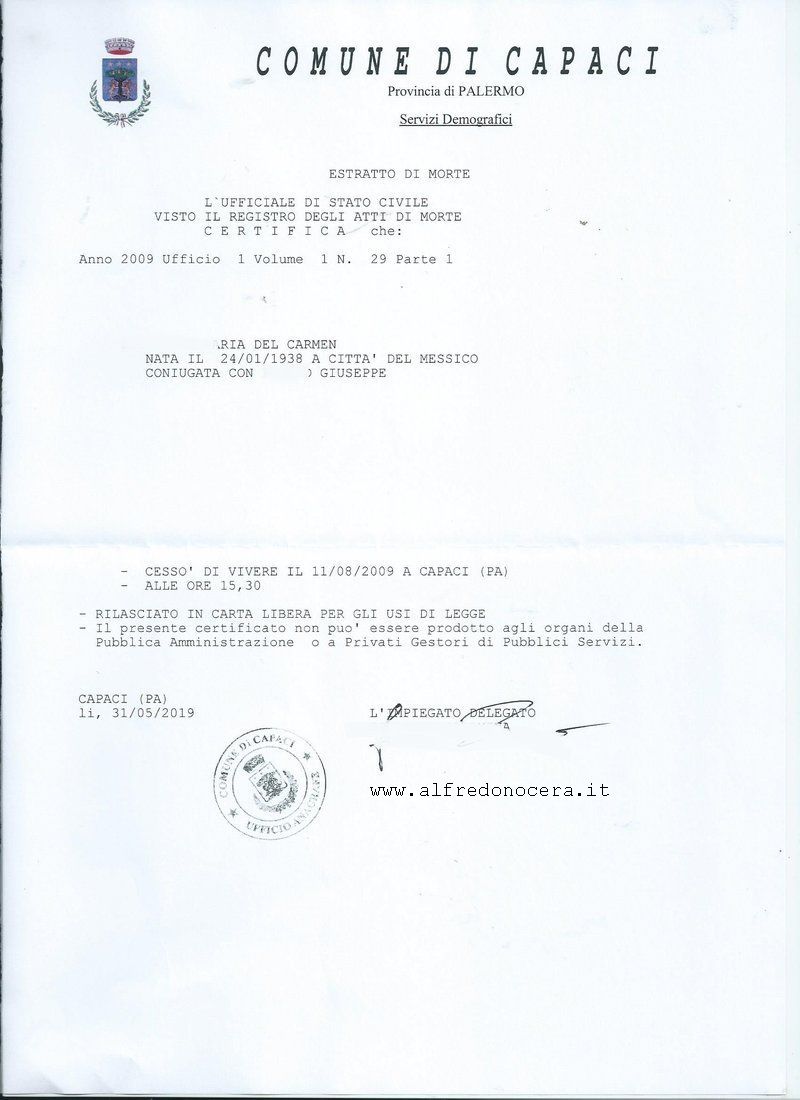 Death certificate long-form 